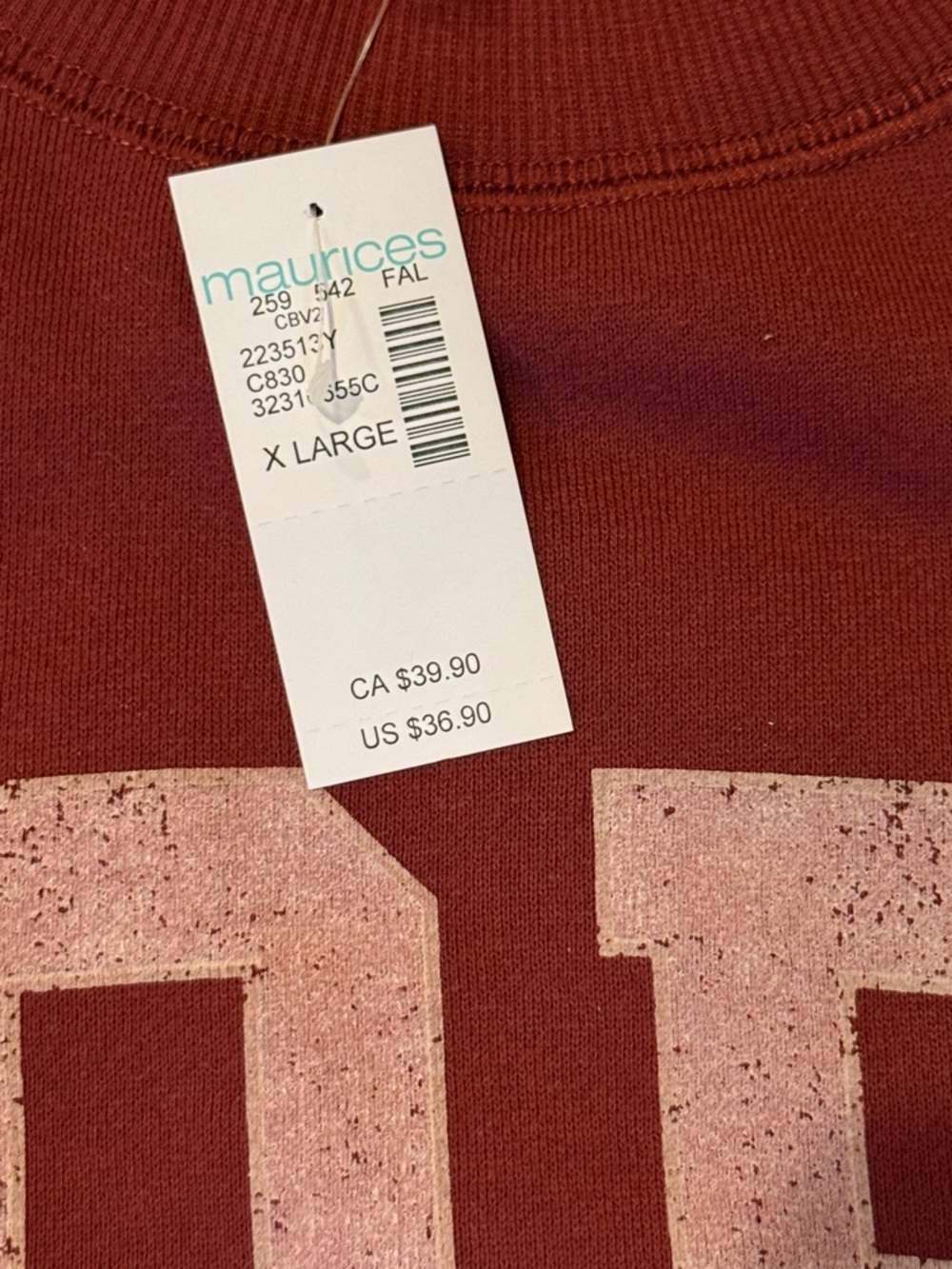 Maurices Wine Red Crewneck Sweatshirt - Picture 5 of 13